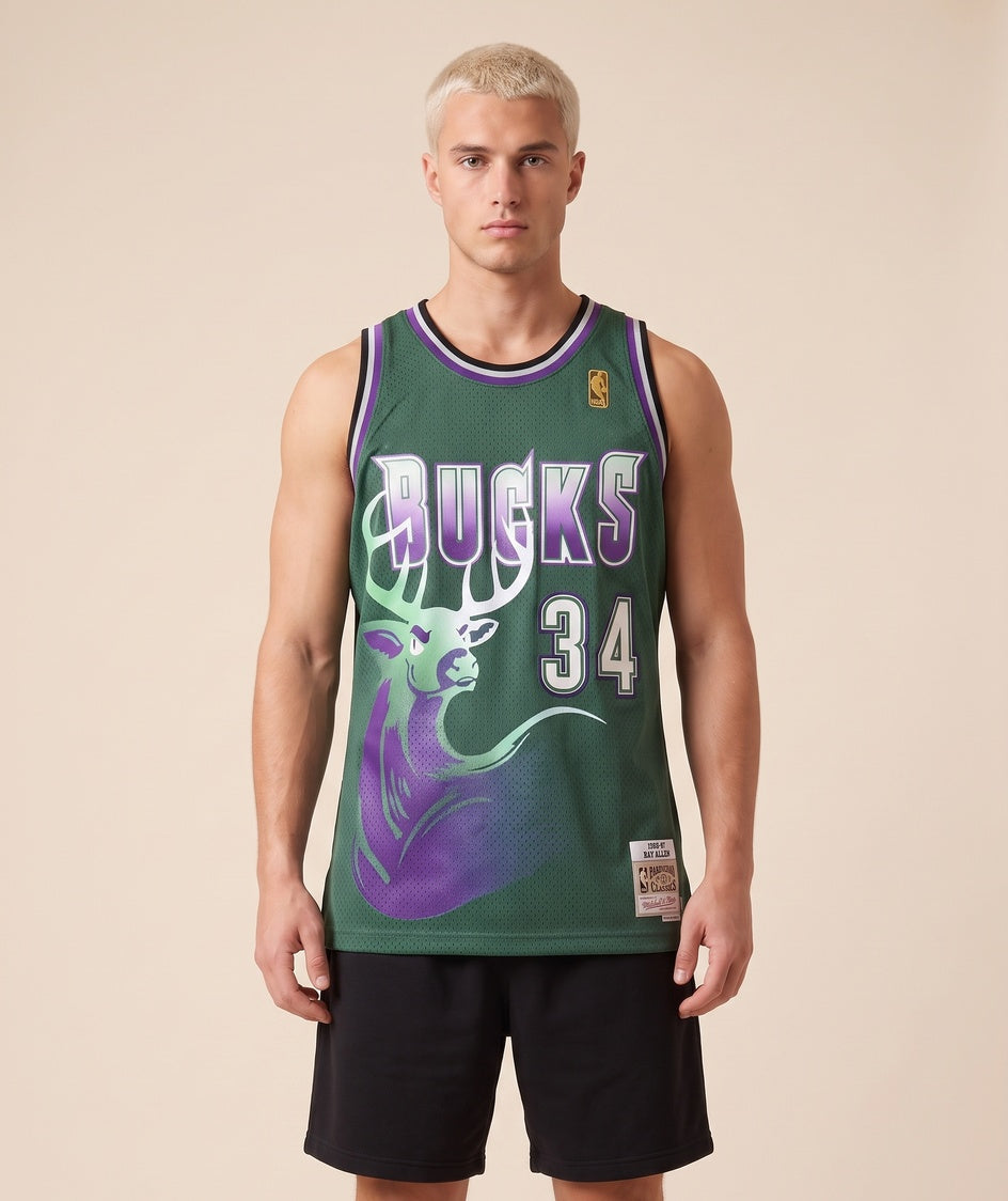 גופיית NBA - מילווקי באקס אלן 34 1996-97 ירוק