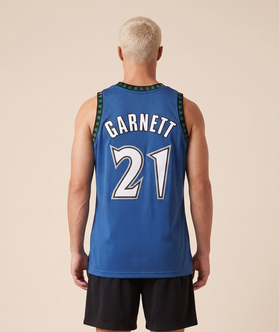 גופיית NBA - מינסוטה טימברוולבס גארנט 21 2003-04 כחול - גב