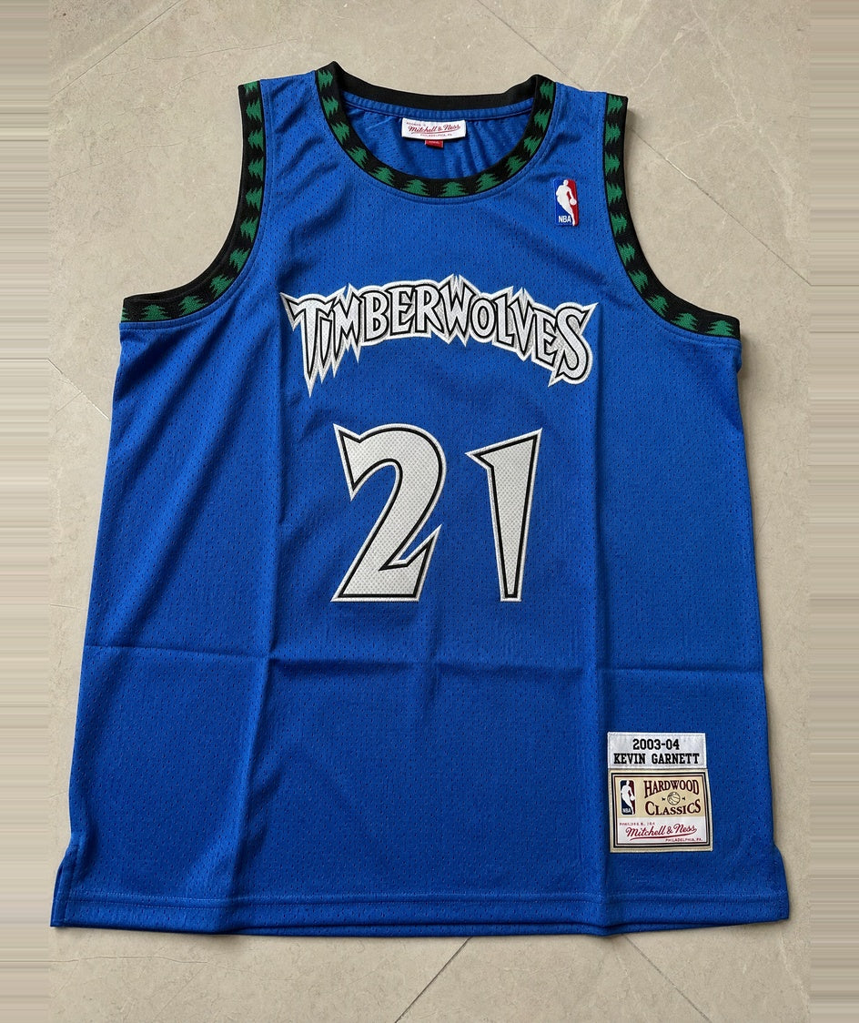 גופיית NBA - מינסוטה טימברוולבס גארנט 21 2003-04 כחול - מוצר