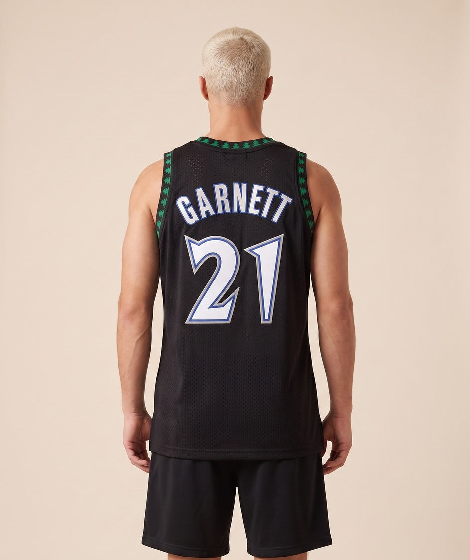 גופיית NBA - מינסוטה טימברוולבס גארנט 21 1997-98 שחור - גב